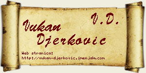 Vukan Đerković vizit kartica